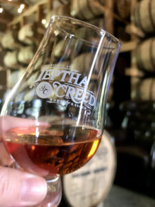 Bourbon in glass