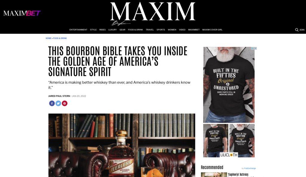 Maxim article screenshot