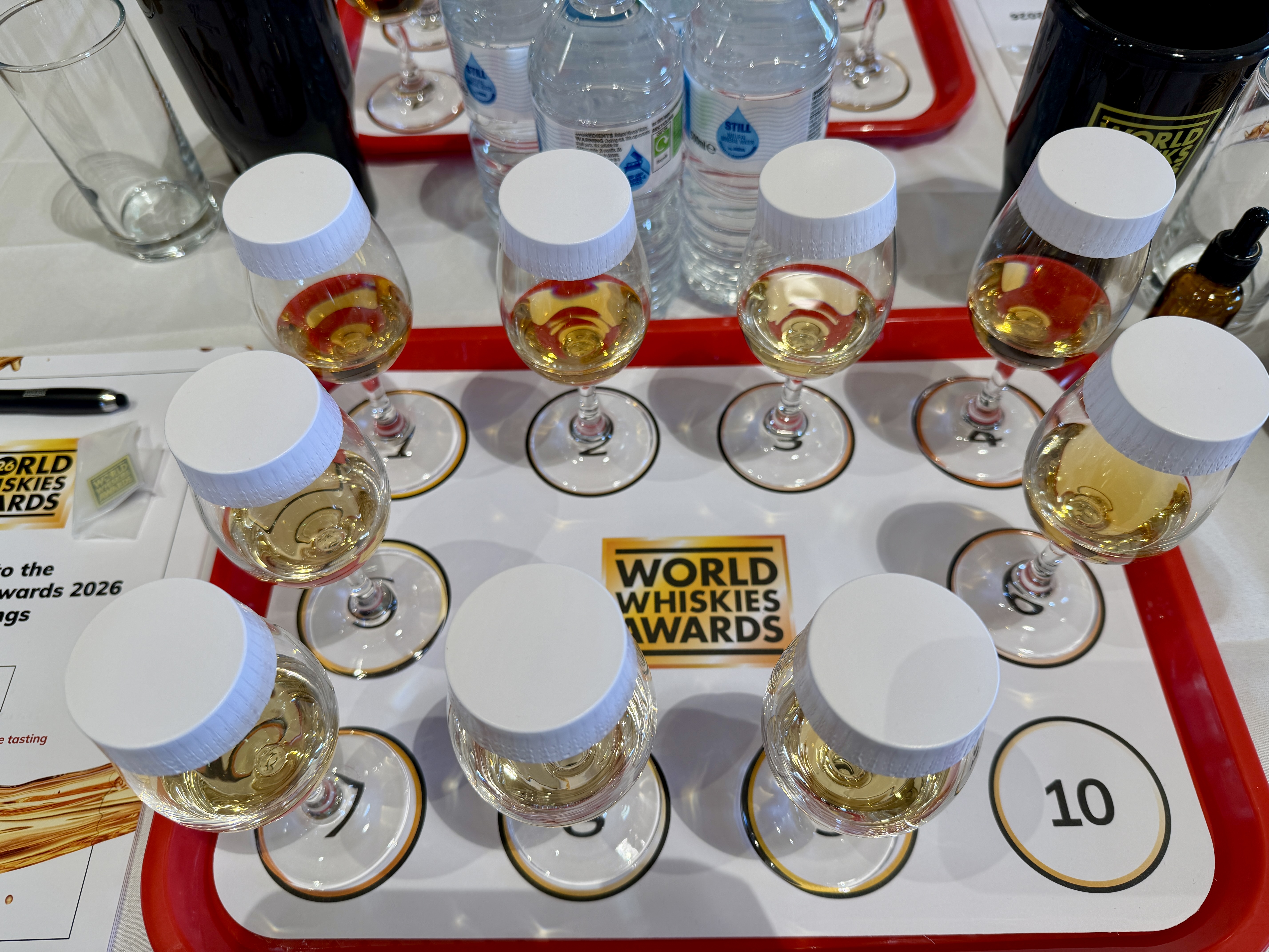 Tasting mat from the World Whiskies Awards
